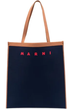 Marni Borsa tote con logo a intarsio