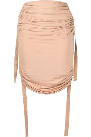 DION LEE Gonna midi Doric con ruches