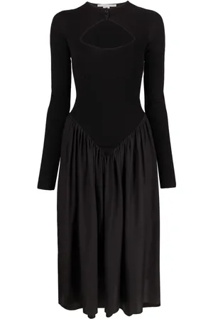 Stella McCartney Abito midi a maniche lunghe