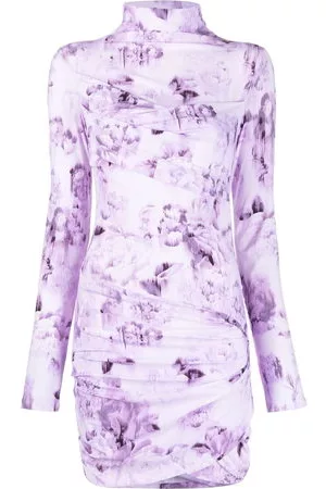 OFF-WHITE Donna Vestiti sexy - Abito corto a maniche lunghe - Viola