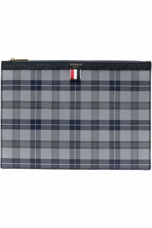 Thom Browne Portadocumenti con stampa tartan