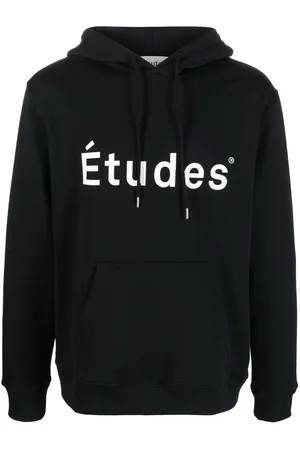Etudes Felpa Klein in cotone con logo e cappuccio