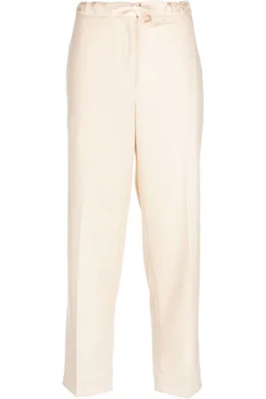 Jil Sander Pantaloni crop con coulisse