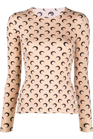 Marine Serre Top con stampa Crescent Moon