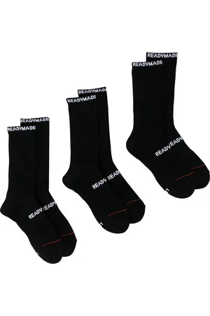 READYMADE Set di tre paia di calzini con logo