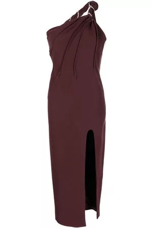 RACHEL GILBERT Donna Vestiti asimmetrici - Abito Claudio con scollo asimmetrico - Rosso