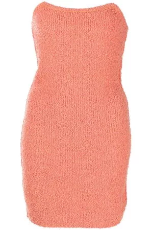 Alix NYC Donna Vestiti a fascia - Abito corto senza spalline Cleo - Arancione