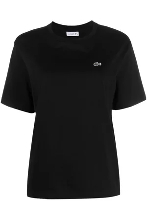 Lacoste Donna T-shirt - T-shirt con applicazione - Nero