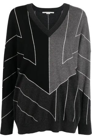 Stella McCartney Maglione a righe con scollo a V