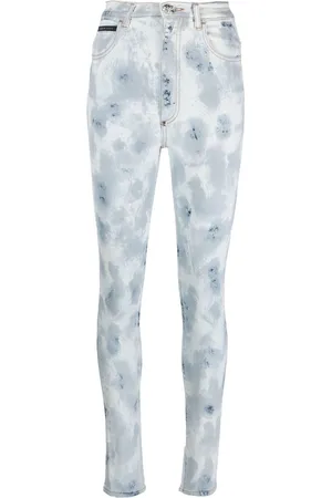 Philipp Plein Jeans skinny a vita alta con fantasia tie-dye