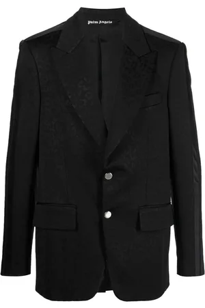 Palm Angels Blazer monopetto con effetto jacquard