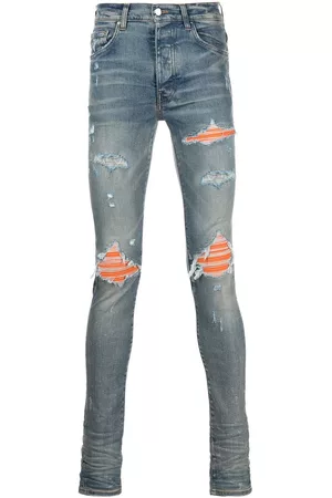 AMIRI Uomo Jeans slim & sigaretta - Jeans con effetto vissuto - Blu