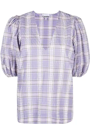 Ganni Blusa con maniche a palloncino