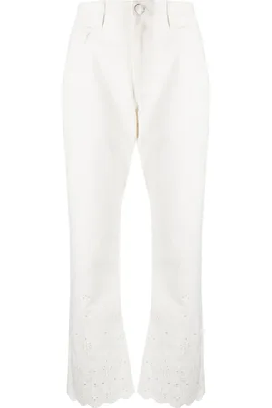 Staud Jeans dritti Noemie con ricamo