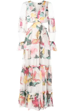 PATBO Abito lungo Hibiscus con dettaglio cut-out