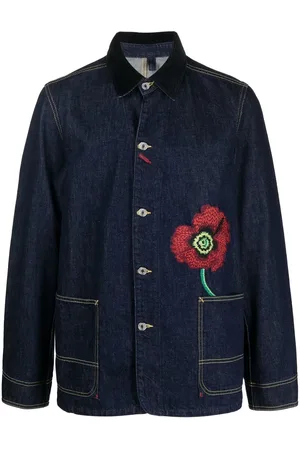 Kenzo Giacca denim con ricamo