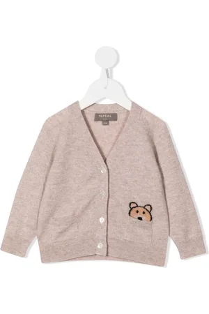 N.PEAL Cardigan Bear Pocket