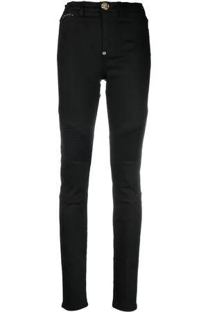 Philipp Plein Jeans skinny Biker a vita alta