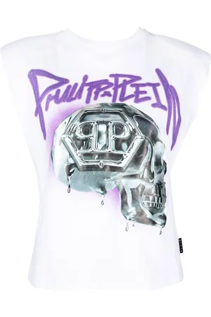 Philipp Plein Canotta con stampa Skull