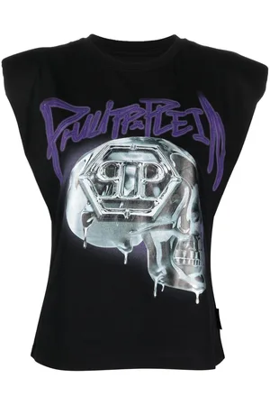 Philipp Plein Canotta con stampa Skull