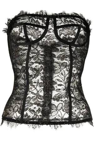 Philipp Plein Top con dettaglio in pizzo