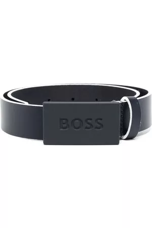 HUGO BOSS Cinture - Cintura con logo goffrato - Blu