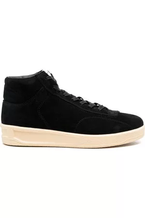 Jil Sander Sneakers alte con logo goffrato - Nero