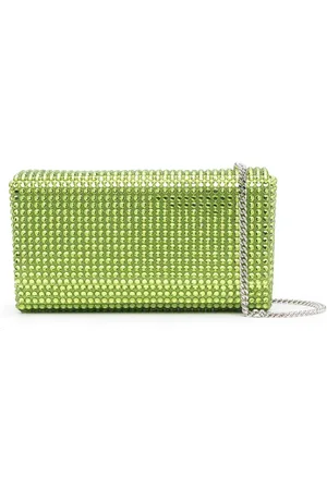 Amina Muaddi Clutch Superamina Paloma con cristalli