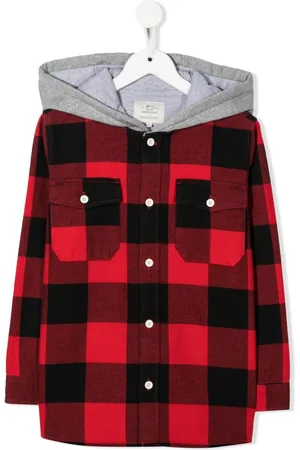 Woolrich Camicia a quadri con cappuccio