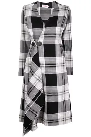 Charles Jeffrey Loverboy Donna Vestiti tartan - Abito con motivo tartan - Grigio
