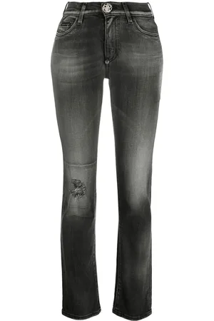 Philipp Plein Jeans con placca logo