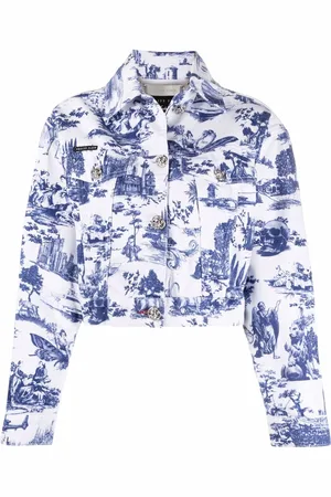 Philipp Plein Giacca denim con stampa