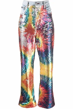 Philipp Plein Jeans con fantasia tie dye