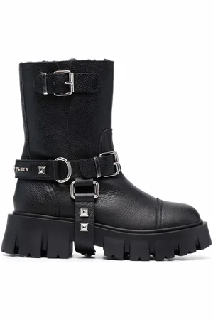 Philipp Plein Stivali biker con borchie