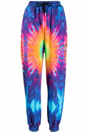 Philipp Plein Pantaloni sportivi con fantasia tie-dye