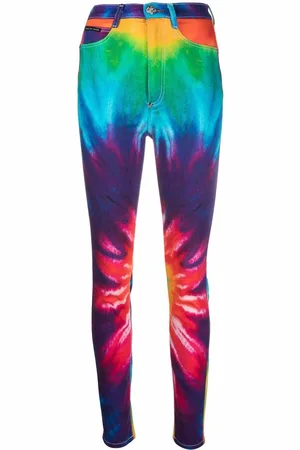 Philipp Plein Jeans skinny con fantasia tie dye