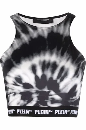 Philipp Plein Top corto con fantasia tie dye