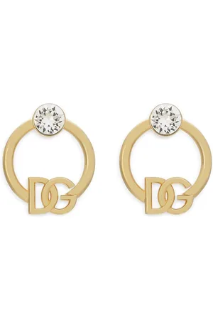 Dolce & Gabbana Orecchini a cerchio DG con strass