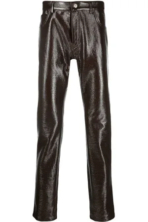 Courrèges Pantaloni affusolati con effetto lucido