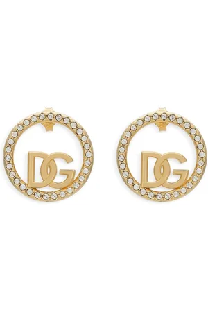 Dolce & Gabbana Orecchini a cerchio DG con strass