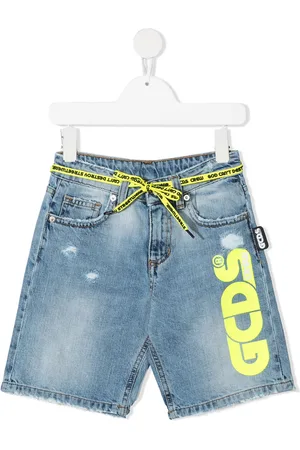GCDS Shorts denim con stampa