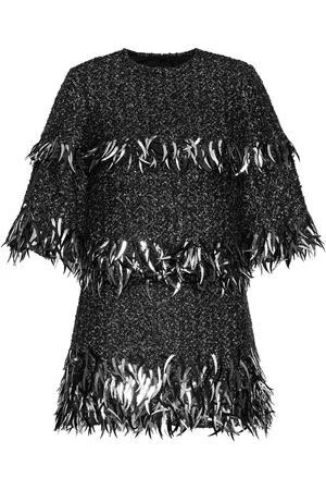 Oscar de la Renta Abito modello T-shirt con frange