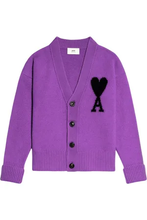 Ami Cardigan con intarsio