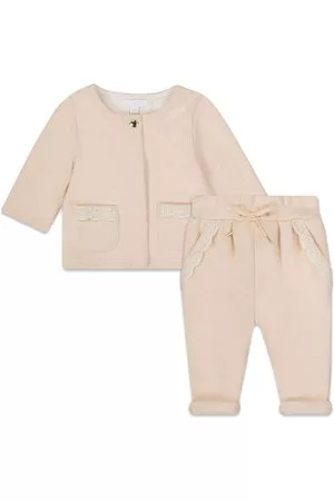 Chloé Set - Completo top e pantaloni con bordo in pizzo - Rosa
