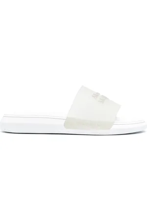 Alexander McQueen Sandali slides con logo goffrato