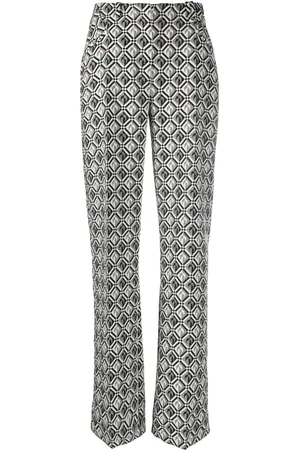 Marine Serre Pantaloni sartoriali con stampa Moon Diamant