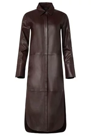 Equipment Donna Vestiti midi - Abito midi in pelle - Marrone