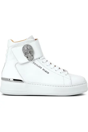Philipp Plein Sneakers alte con teschio di cristalli