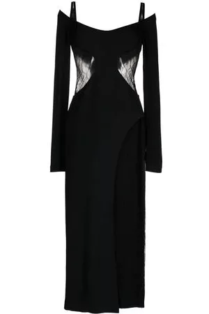 DION LEE Donna Vestiti in pizzo - Abito con pannello in pizzo - Nero