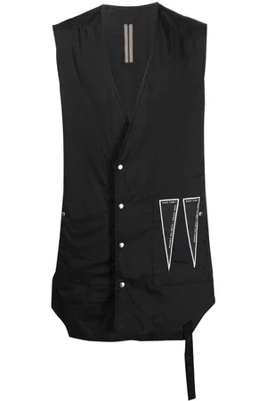 Rick Owens Cappotto smanicato con logo